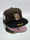 San Diego Padres MLB 59FIFTY Cerrada Café, Negra y Rosa