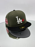 Los Angeles Dodgers MLB 59FIFTY Cerrada Verde Olivo Kiss