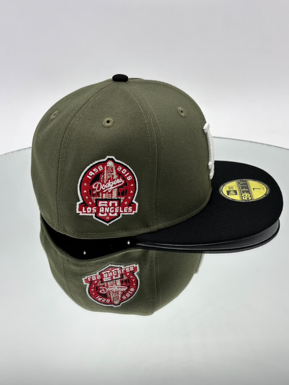 Los Angeles Dodgers MLB 59FIFTY Cerrada Verde Olivo Kiss