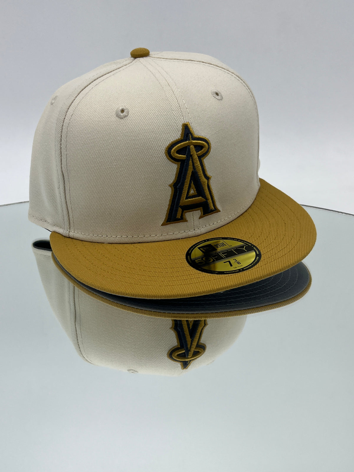 Los Angeles Angels MLB 59FIFTY Cerrada Cream & Gold – Logo Angels