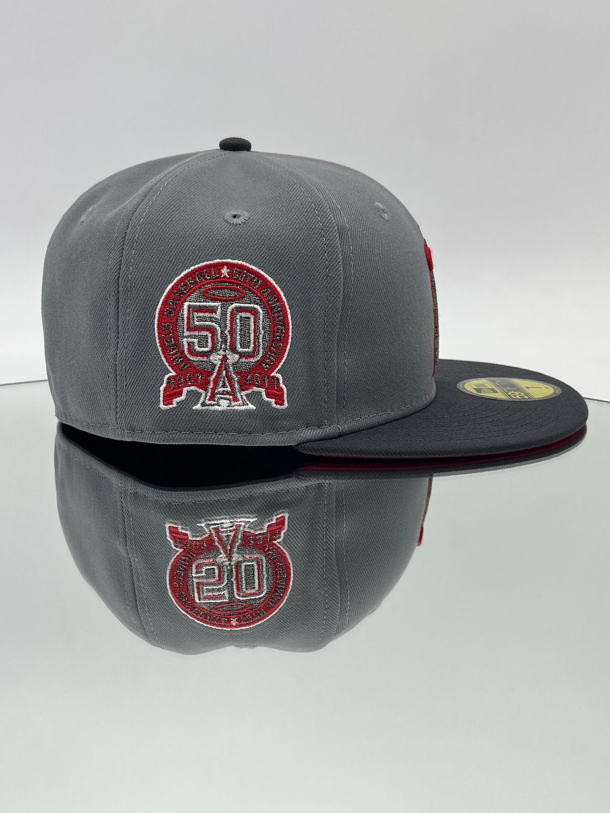 Los Angeles Angels MLB 59FIFTY Cerrada Grey & Red – 60th Anniversary