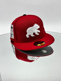 Chicago Cubs MLB 59FIFTY Cerrada Red Bear