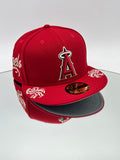 Los Angeles Angels MLB Wordmark 59FIFTY Cerrada Roja
