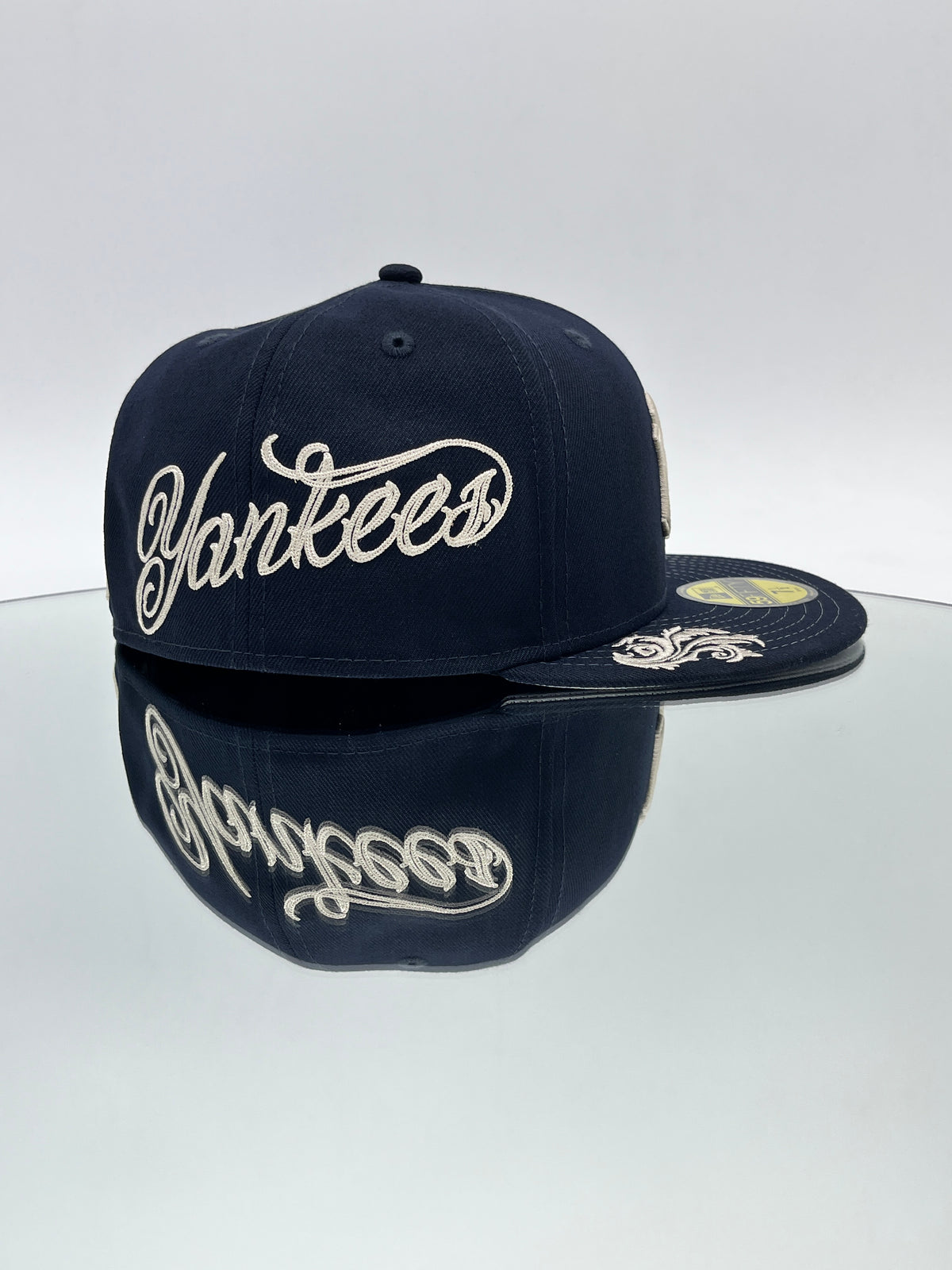 New York Yankees MLB Wordmark 59FIFTY Cerrada Azul Marino