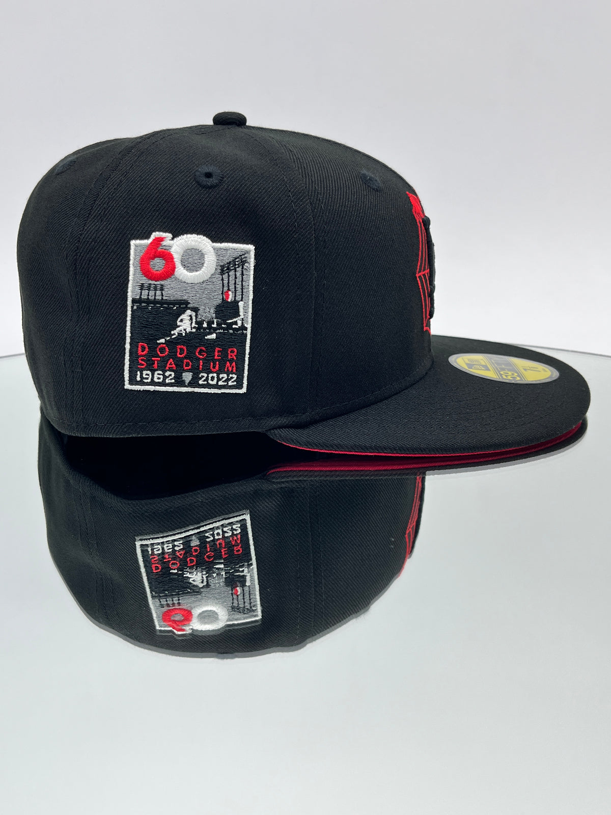 Los Angeles Dodgers MLB Spider Web 59FIFTY Cerrada Negra y Roja